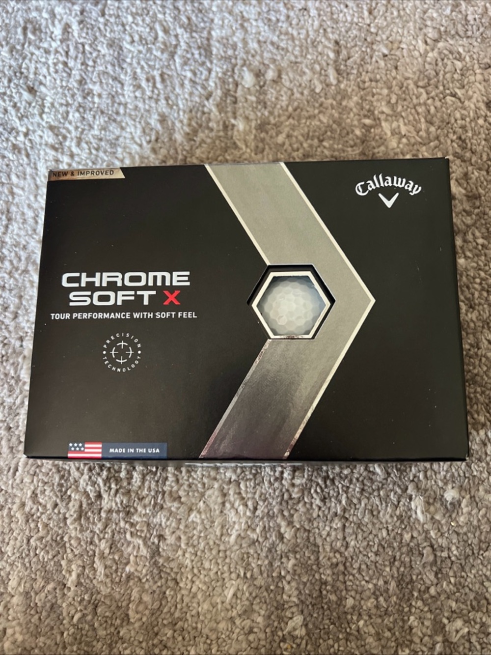 Callaway Chrome Soft X Golf Ball Box - Black and Silver - new in box